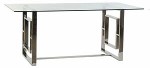 Dining Table DKD Home Decor Crystal Steel (180 x 90 x 75 cm)