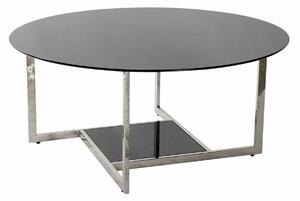 Centre Table DKD Home Decor Black Silver Crystal Steel Plastic 100 x 100 x 45 cm