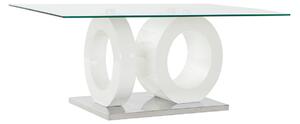 Centre Table DKD Home Decor White Transparent Wood Crystal MDF Wood 110 x 60 x 45 cm