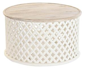 Centre Table DKD Home Decor White Natural Aluminium Mango wood 81 x 81 x 45 cm