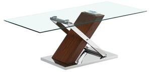 Centre Table DKD Home Decor Silver Brown Steel Dark brown 120 x 60 x 42 cm MDF Wood