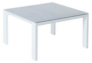 Centre Table Thais Table White Aluminium Tempered Glass 70 x 70 x 41 cm