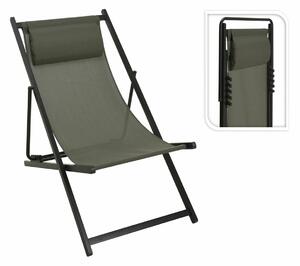 Folding Chair with Headrest Green