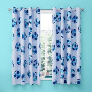 Catherine Lansfield Tie Dye Football Purple Eyelet Curtains