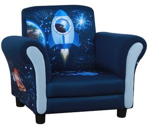 HOMCOM Kids Armchair, Mini Sofa Chair with Armrest, Comfortable, 59.5 x 43 x 46.5cm, Blue Aosom UK