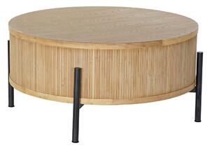 Table DKD Home Decor Black Natural Wood Metal 81 x 81 x 40 cm