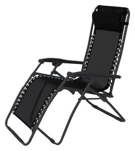 Folding Chair Non gravity Black 95 x 65 x 106 cm