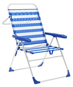 Folding Chair Marbueno Stripes Blue White 59 x 97 x 61 cm