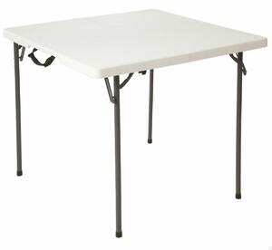 Folding Table Lifetime White Squared Steel Plastic 86 x 86 x 74 cm