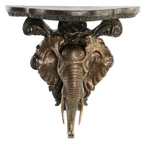 Shelve DKD Home Decor Elephant Golden Resin (36,5 x 16,5 x 36 cm)