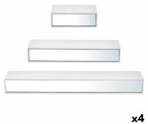 Shelves MDF Wood 3 Pieces Mirror Set (4 Units)