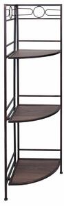 Corner Shelves Alexandra House Living Black Golden Metal MDF Wood 36 x 126 x 50 cm