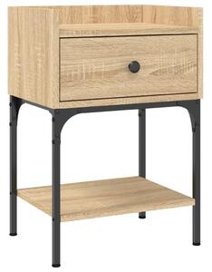 Bedside Table Sonoma Oak 40.5x31x60 cm Engineered Wood