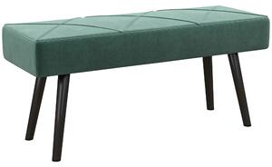 HOMCOM End of Bed Bench with X-Shape Design and Steel Legs, Upholstered Hallway Bench for Bedroom, Green