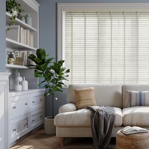 Made To Measure 50mm Slats White Textured Taped Venetian Blind