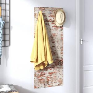 Wall Mounted Coat Rack 125x50 cm Tempered Glass Brick Wall