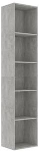 Book Cabinet Concrete Grey 40x30x189 cm Engineered Wood