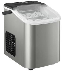 HOMCOM Ice Maker Machine Countertop, 9 Cubes Ready in 7 Mins, 12 KG in 24Hrs, 2 Sizes of Bullet, Self-Cleaning Ice Machine with Portable Handle, Scoop and Basket for Home Kitchen Office RV