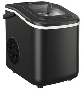 HOMCOM Countertop Ice Maker Machine 9 Cubes in 7 Mins Portable Ice Machine Ice Scoop and Basket 2 Sizes Black