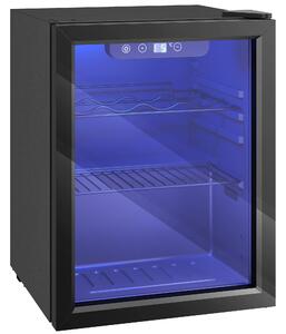 HOMCOM 16 Bottle Wine Cooler, 48 Litre Capacity, 4-16°C Under Counter Drinks Beer Wine Fridge with Glass Door, LED Light, Black