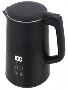 HOMCOM Electric Kettle, 1.7L Fast Boil 3kW Water Kettle with UK Strix Thermostat, LED Display, Keep Warm Function, Black