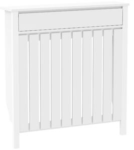 HOMCOM 93 x 88.5cm Rustic-Look Radiator Cover - White