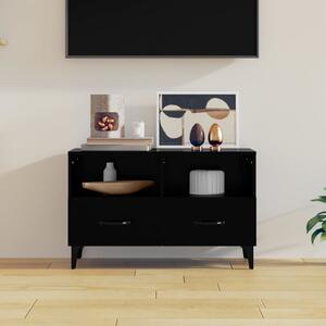TV Cabinet Black 80x36x50 cm Engineered Wood
