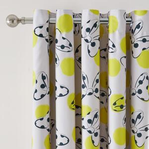 Minnie Yellow Blackout Eyelet Curtains