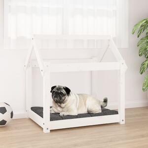 Dog Bed White 71x55x70 cm Solid Wood Pine