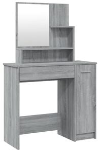 Dressing Table with Mirror Grey Sonoma 86.5x35x136 cm