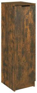 Shoe Cabinet Smoked Oak 30x35x100 cm Engineered Wood