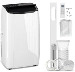HOMCOM 12000 BTU 5-in-1 Portable Air Conditioner with Cool, Heat, Dehumidifier, Fan, Sleep, WiFi Voice Control, White