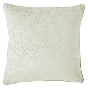 William Morris At Home Strawberry Thief Velvet Embossed 50cm x 50cm Filled Cushion Oyster