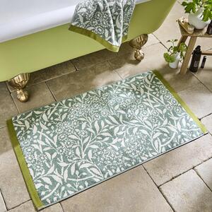 William Morris At Home Michaelmas Daisy Bath Mat 50cm x 90cm Sage