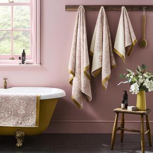 William Morris At Home Strawberry Thief Towel Plaster Pink