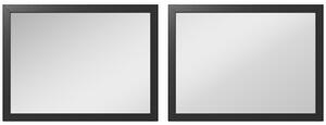 HOMCOM Wall Bathroom Mirror, 30 x 40 cm Wall-Mounted Mirror for Living Room, Bedroom, Hallway, Set of 2, Black