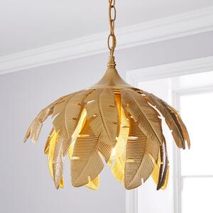 Farrah Gold Palm Leaf Pendant Light