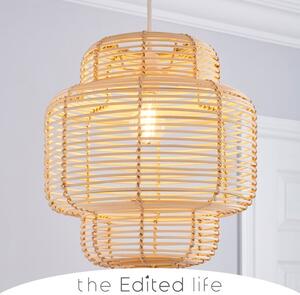 Wicker Tiered Easy Fit Pendant Shade