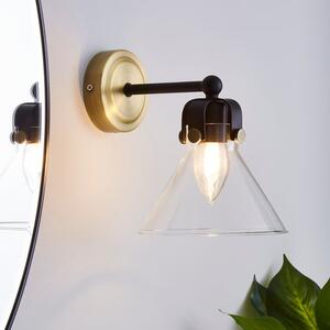 Paulson Bathroom Wall Light Antique Brass