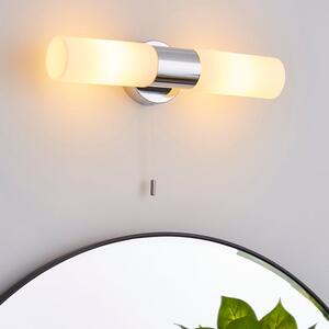 Porto Bathroom 2 Light Wall Light Chrome