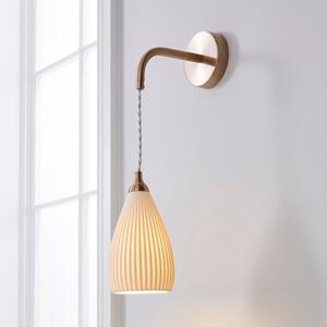 Dorma Purity Ribbed Porcelain Wall Light