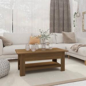 Coffee Table Brown Oak 102x55x42 cm Engineered Wood