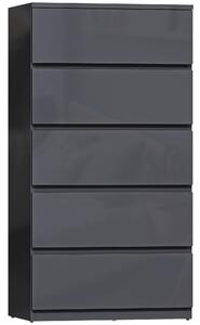 HOMCOM Chest of Drawers, 5-Drawer Storage Cabinets, Modern Dresser, Storage Drawer Unit for Bedroom