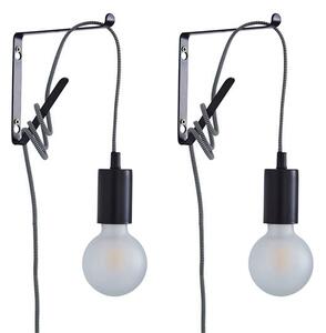 Set of 2 Bradford Plug In Flex Wall Lights