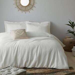 Amberley Waffle Cotton Duvet Cover and Pillowcase Set