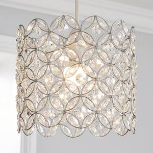 Arden Floral Chrome Easy Fit Pendant Shade