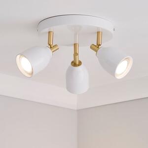 Clio 3 Light White Semi Flush Spotlight