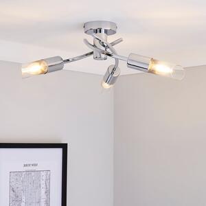 Corvus 3 Light Chrome Semi Flush Ceiling Light