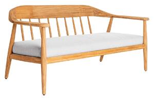 Duluth Wooden Garden 2 Seater Sofa In Natural
