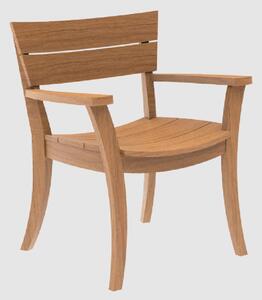 Sauchie Wooden Garden Armchair In Natural